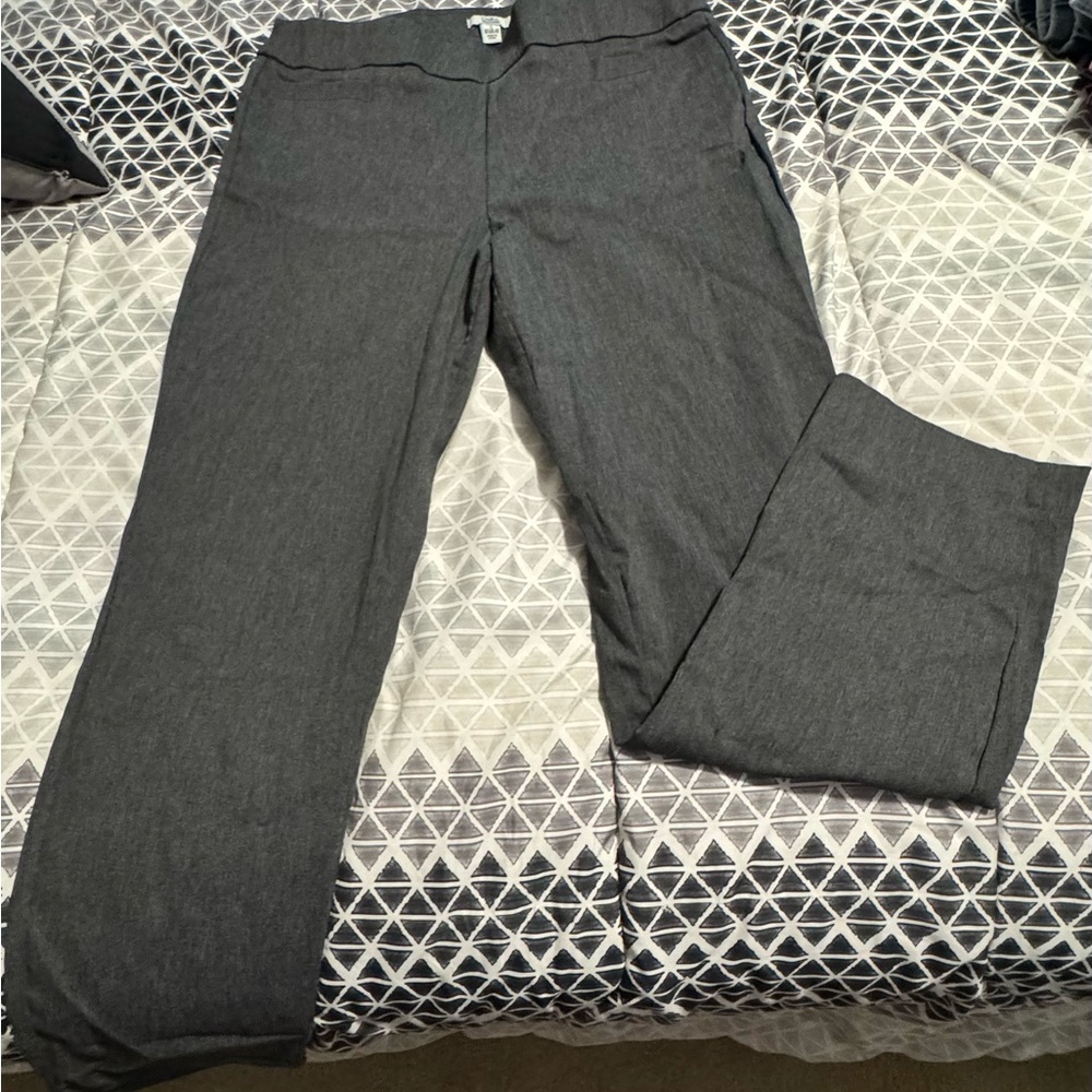 Croft & Barrow Charcoal Wide Leg Pants